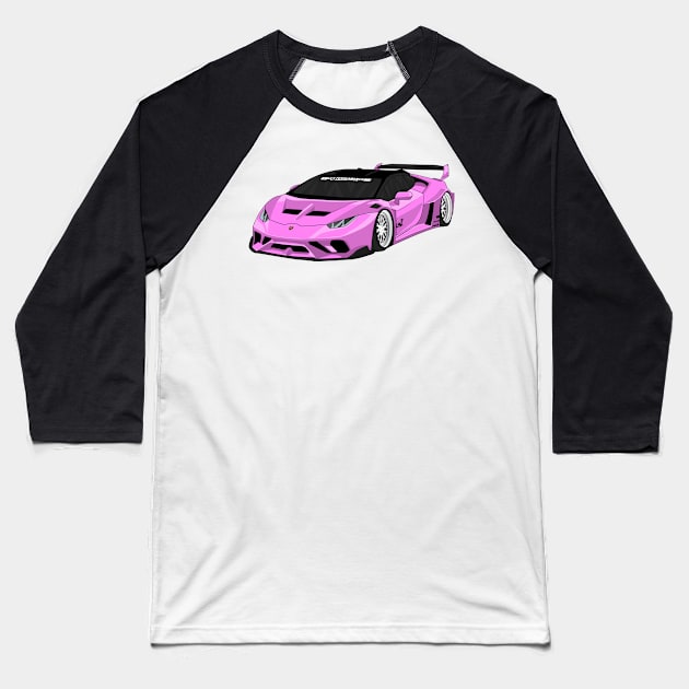 lamborghini huracan VIOLET Baseball T-Shirt by VENZ0LIC